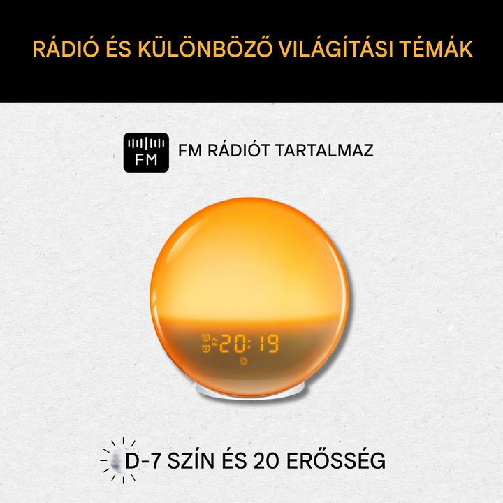 Természetes Ébresztőóra Ébresztő Fénnyel - GlowRise