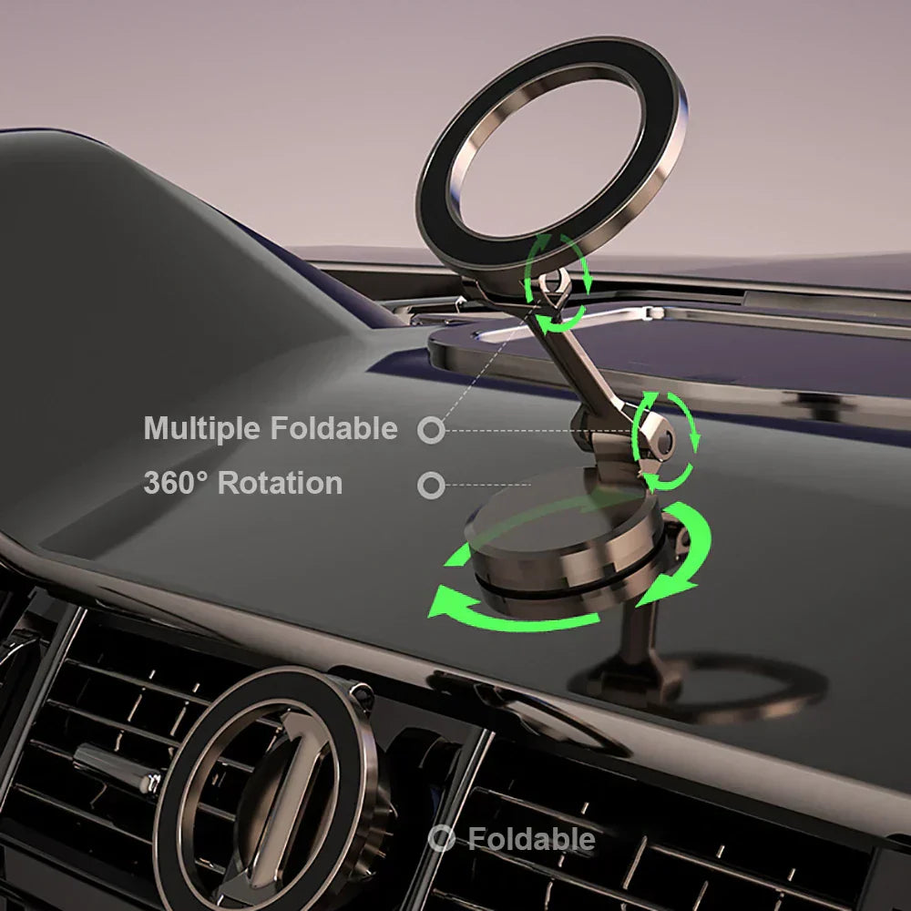 360° Összecsukható mágneses telefon tartó az autóhoz - Erős és állítható
