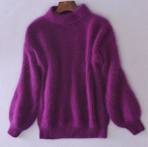 Casual Angora Kötött Női Pulóver - Livia