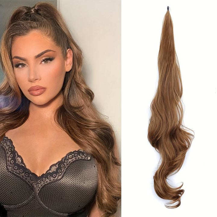 Rugalmas, körbe fonható lófarok hosszú, dús hajhoz - Selena