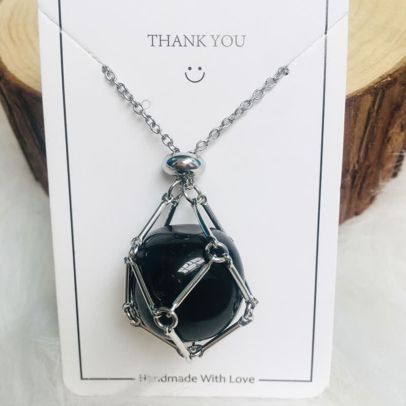 Kis Természetes Kristálykő Nyaklánc - Iris