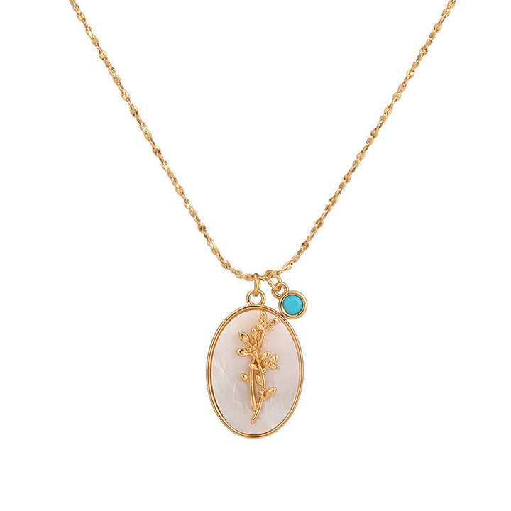 Születési kő születési virágokkal nyaklánc - Aurora