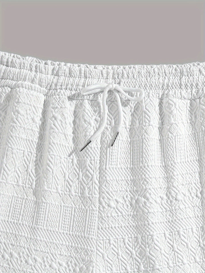 Nyári férfi rövidnadrág alap stílusú, zsinórral a kényelemért - Finn (1+1 INGYEN)