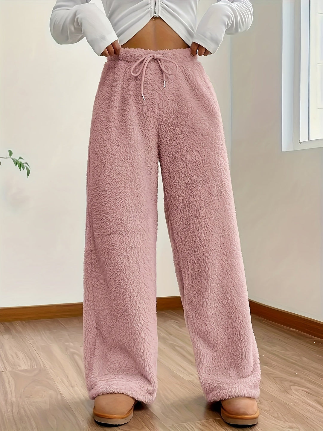 Puha Teddy Sherpa Loungebroek Nőknek – Noémie