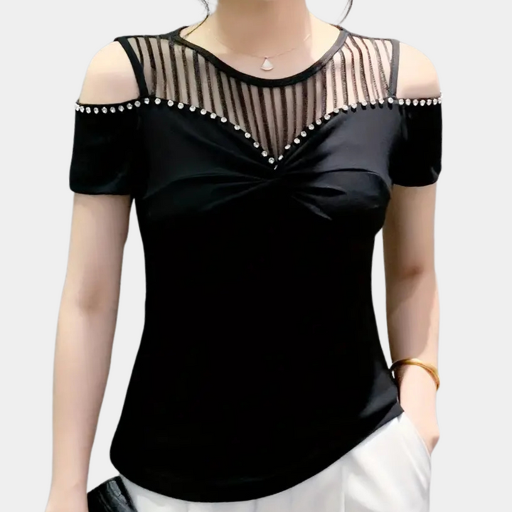 Trendy Cold-Shoulder Top hölgyeknek - Fenna