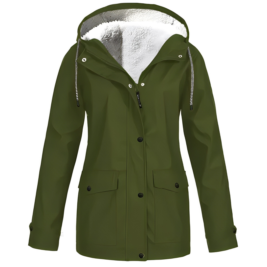 Fleece bélelt női esőkabát - WarmWarder