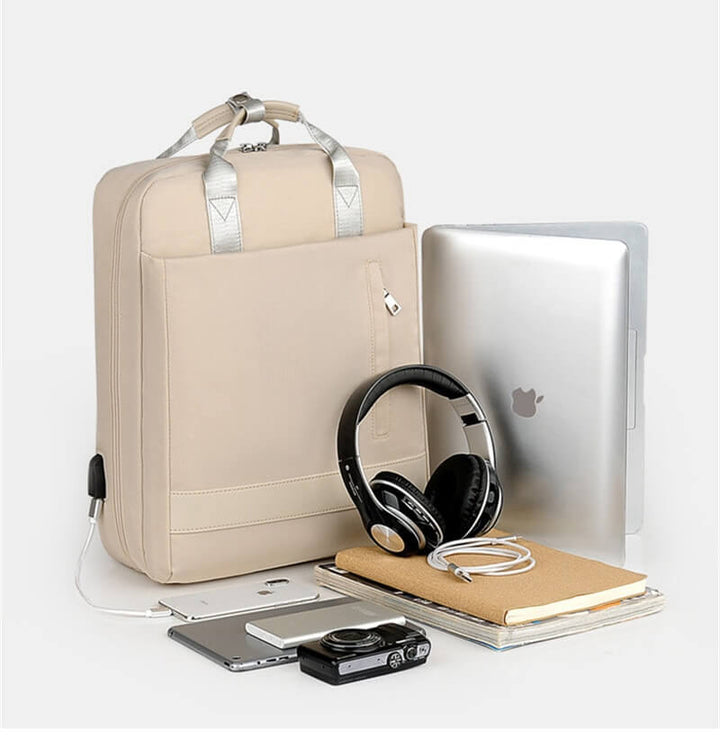 Biztonságos lopásgátló hátizsák rejtett cipzárokkal és USB töltéssel