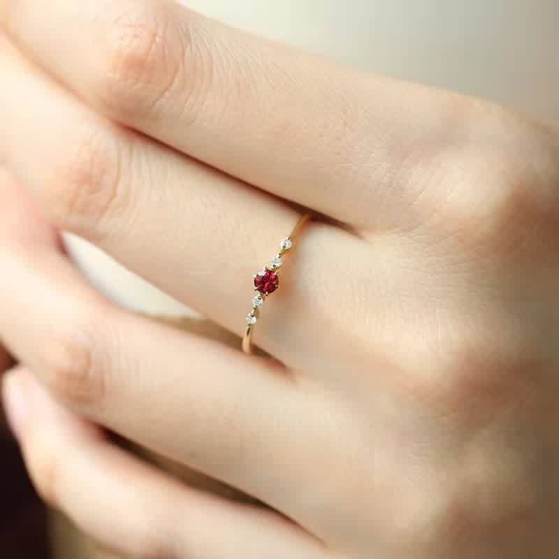 18K Arany Gránátköves Gyűrű - Elara