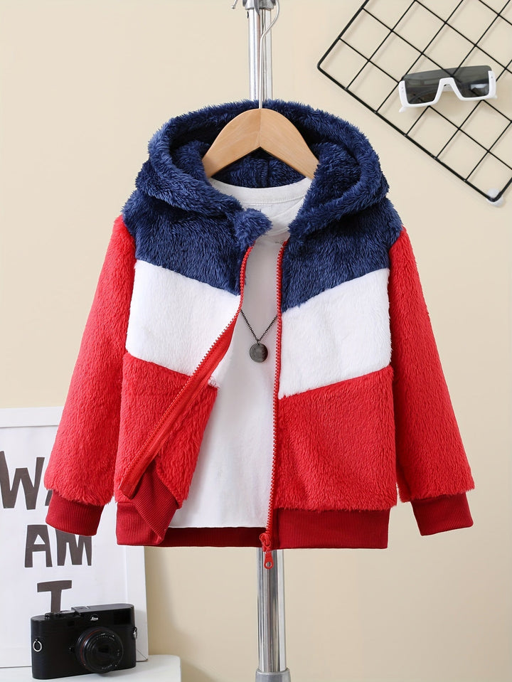 Maradj Melegen Stílusosan – Zafie Polár Kapucnis Kabát Cipzárral Gyerekeknek