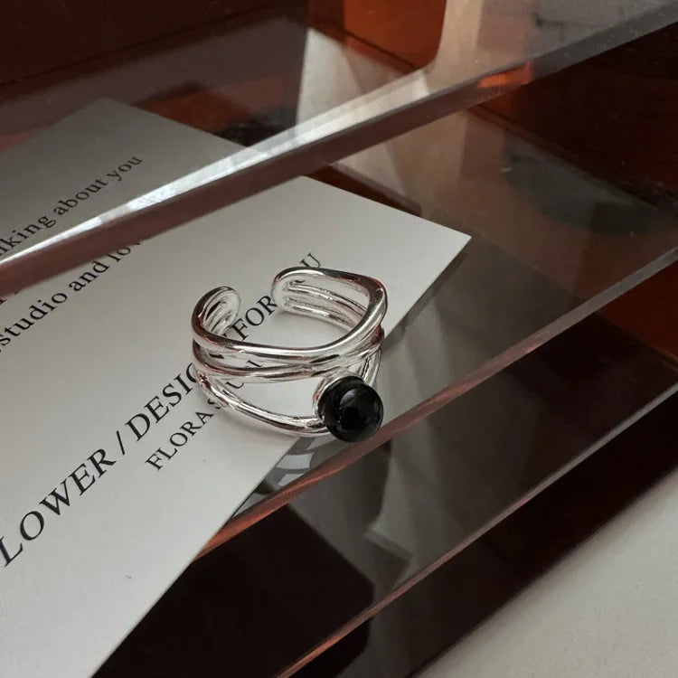 Fekete Onyx Multisoros Gyűrű - Arden