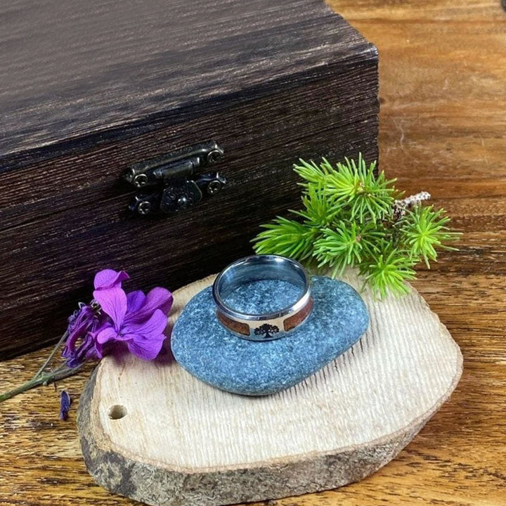 Stílusos Életfa Gyűrű Rozsdamentes Acél Nőknek - Elina