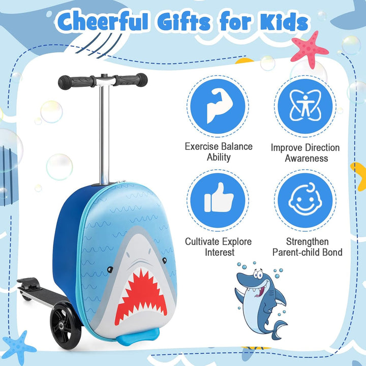 Gyermek 2 az 1-ben Roller Bőrönd LED Kerekekkel