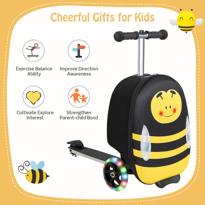 Gyermek 2 az 1-ben Roller Bőrönd LED Kerekekkel