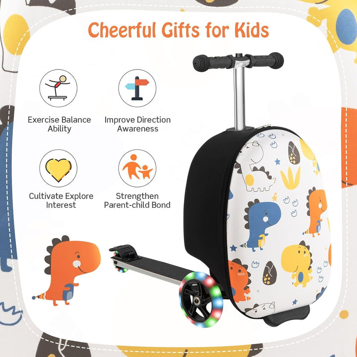Gyermek 2 az 1-ben Roller Bőrönd LED Kerekekkel