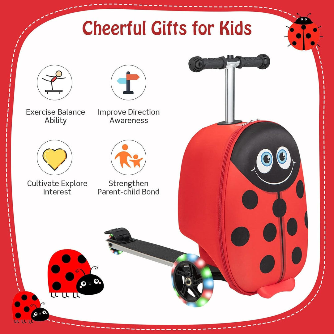 Gyermek 2 az 1-ben Roller Bőrönd LED Kerekekkel