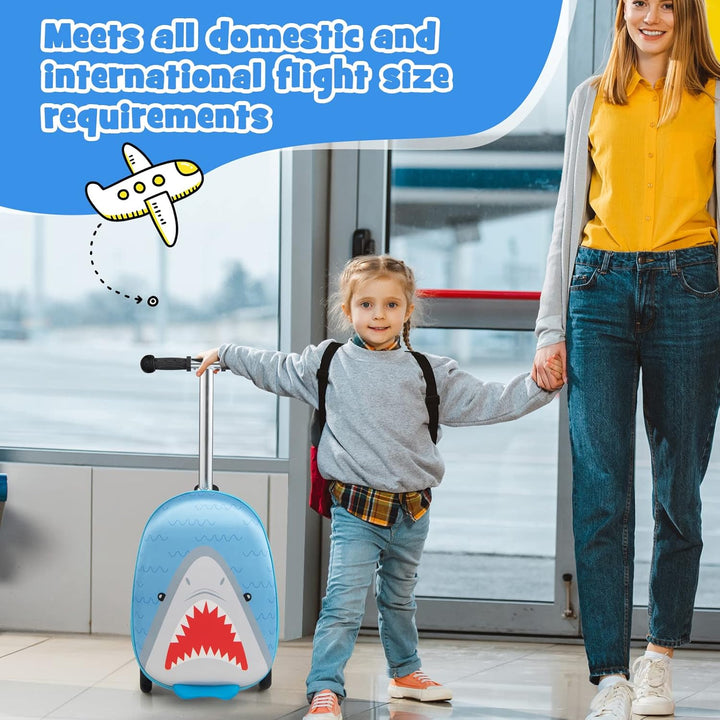 Gyermek 2 az 1-ben Roller Bőrönd LED Kerekekkel