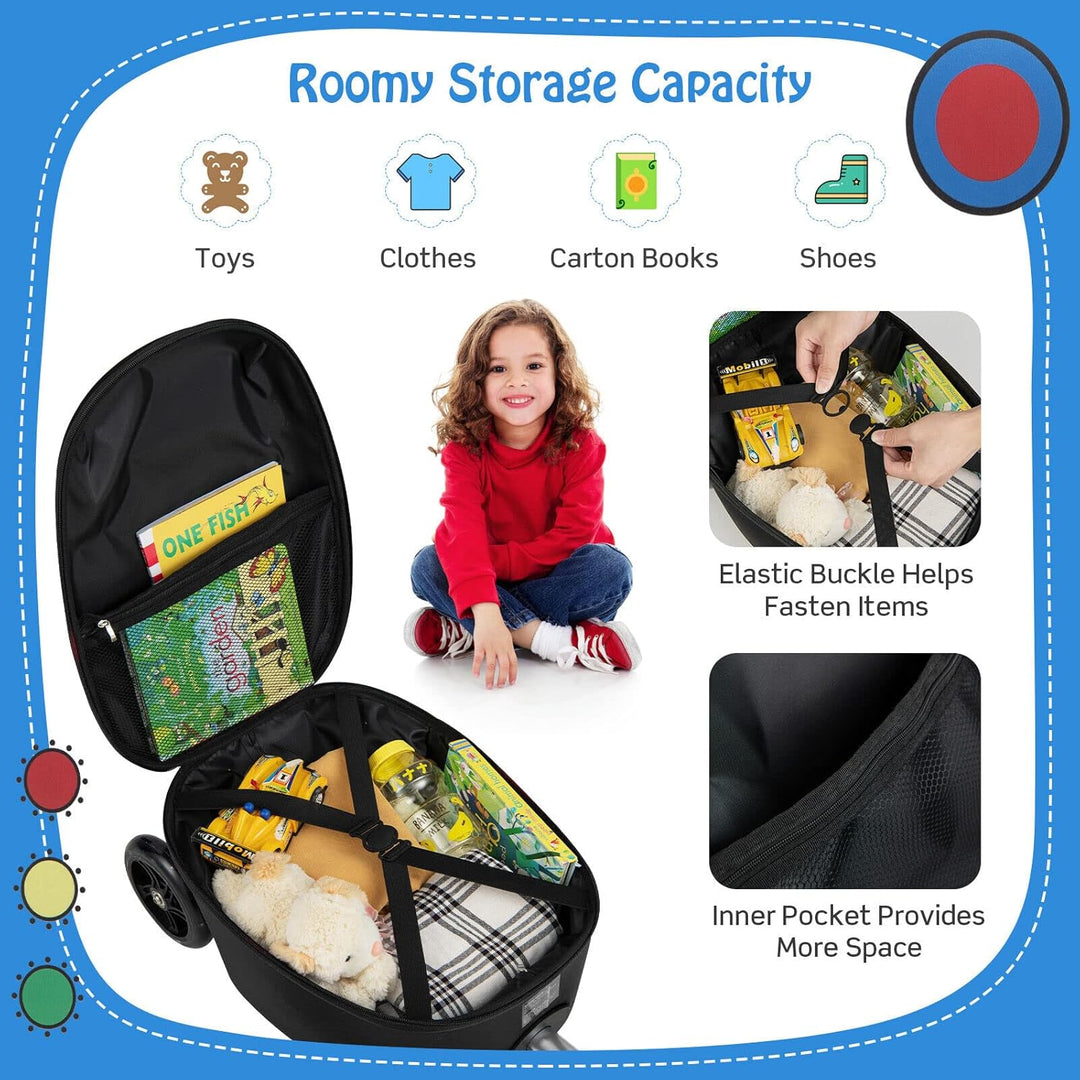 Gyermek 2 az 1-ben Roller Bőrönd LED Kerekekkel