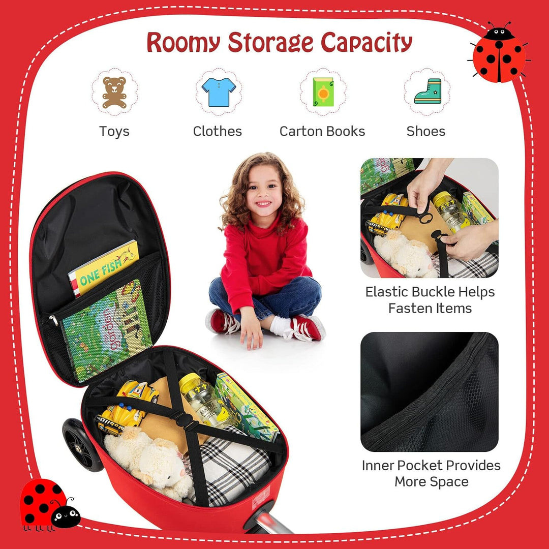 Gyermek 2 az 1-ben Roller Bőrönd LED Kerekekkel