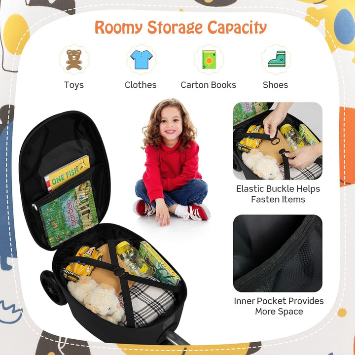 Gyermek 2 az 1-ben Roller Bőrönd LED Kerekekkel