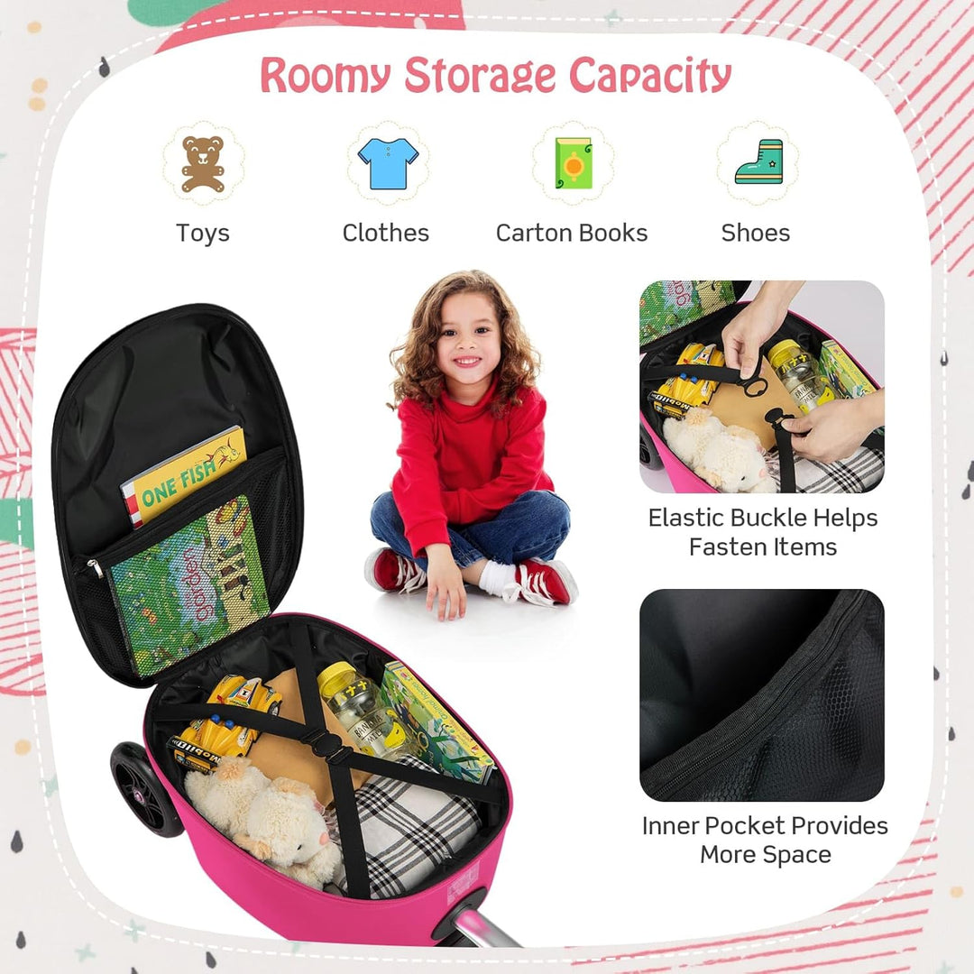 Gyermek 2 az 1-ben Roller Bőrönd LED Kerekekkel