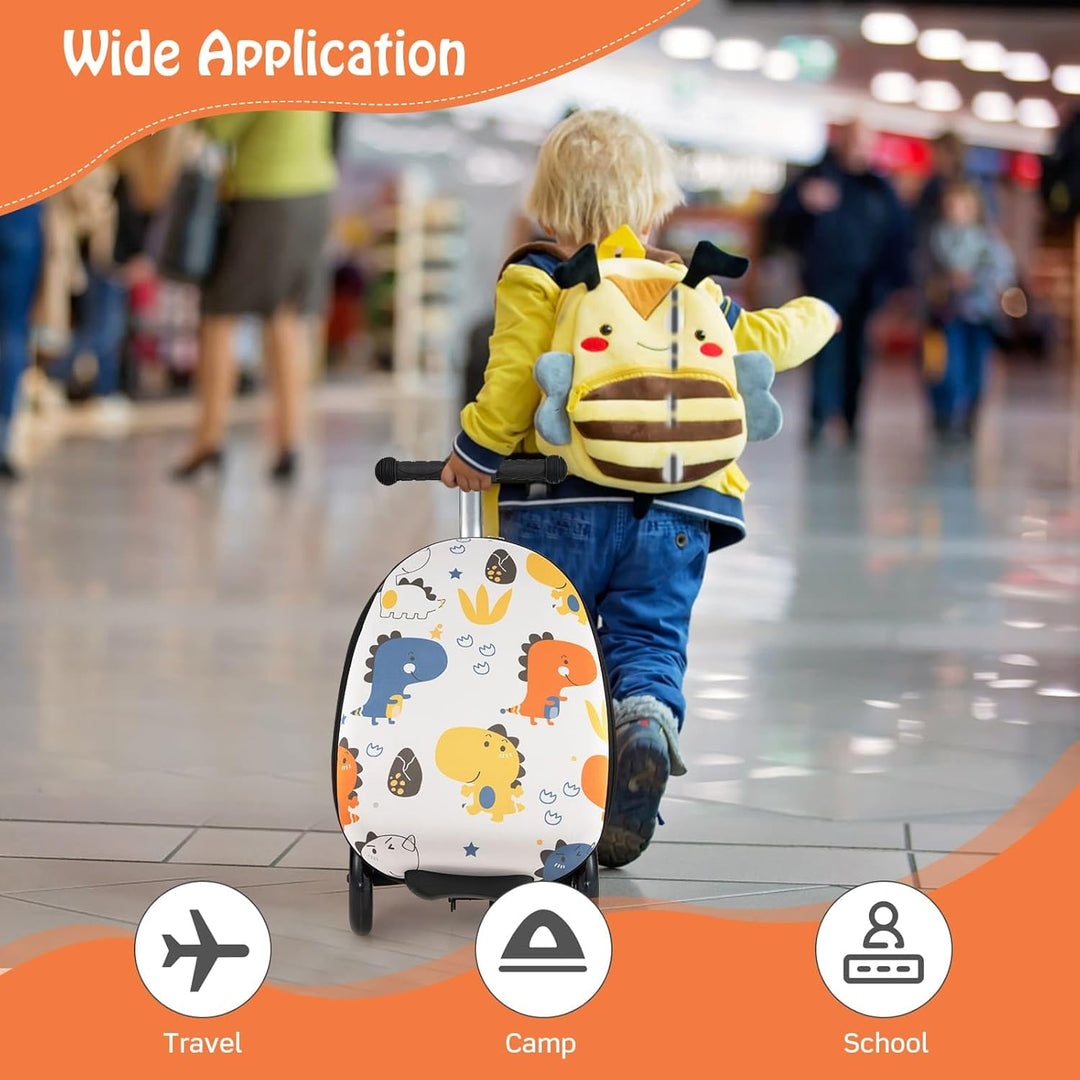 Gyermek 2 az 1-ben Roller Bőrönd LED Kerekekkel