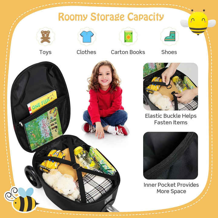 Gyermek 2 az 1-ben Roller Bőrönd LED Kerekekkel