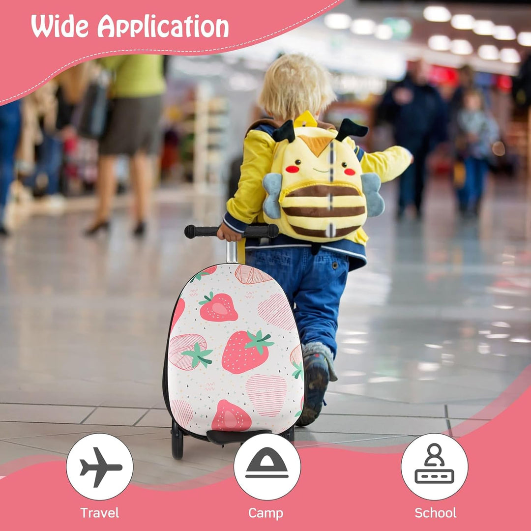 Gyermek 2 az 1-ben Roller Bőrönd LED Kerekekkel