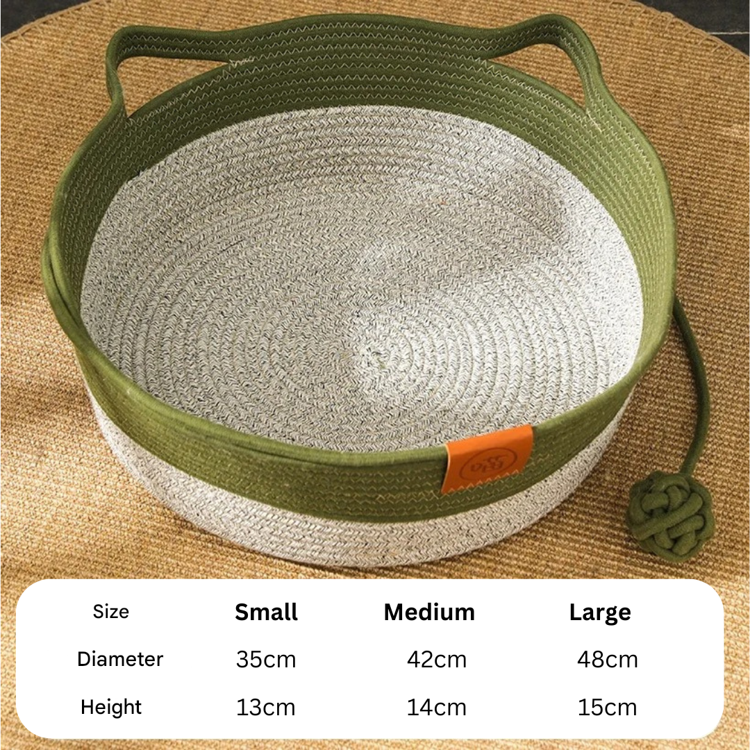 Kézzel szőtt pamut macskaágy - CozyNest