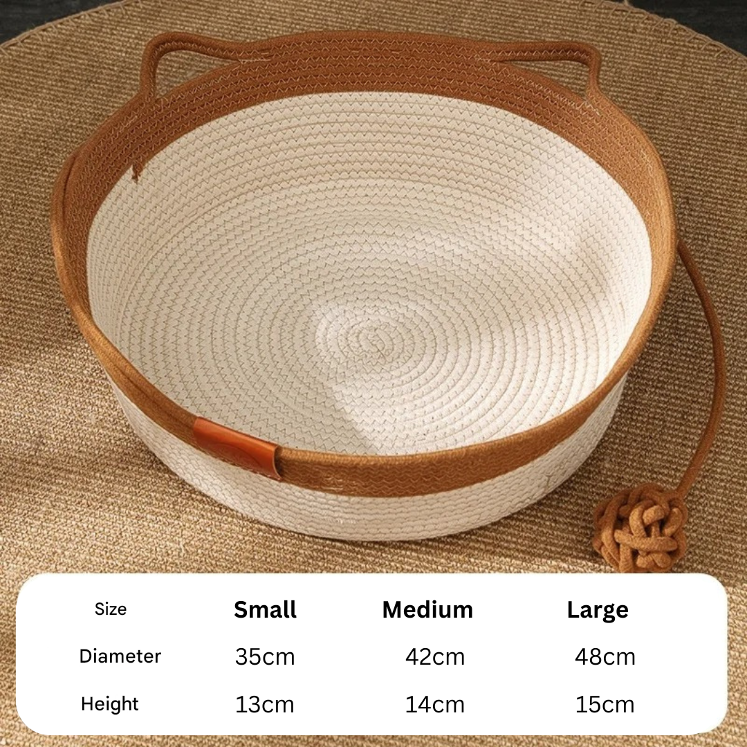 Kézzel szőtt pamut macskaágy - CozyNest