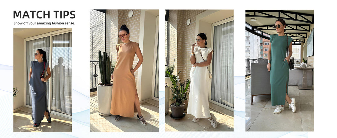 Laza maxi ruha zsebekkel hölgyeknek – Romy