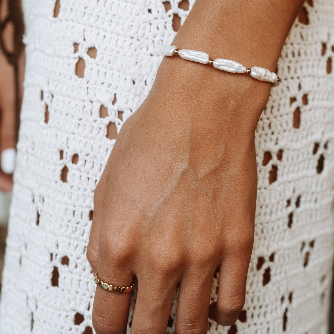 Stílusos Gyöngy Gyűrű - Elina