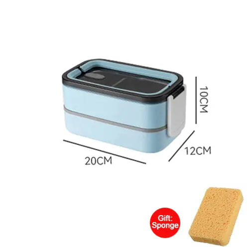 2-Rétegű Rozsdamentes Acél Bento Uzsonnás Doboz - MealMate