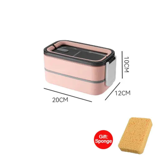 2-Rétegű Rozsdamentes Acél Bento Uzsonnás Doboz - MealMate