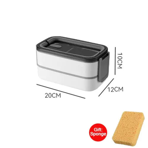 2-Rétegű Rozsdamentes Acél Bento Uzsonnás Doboz - MealMate