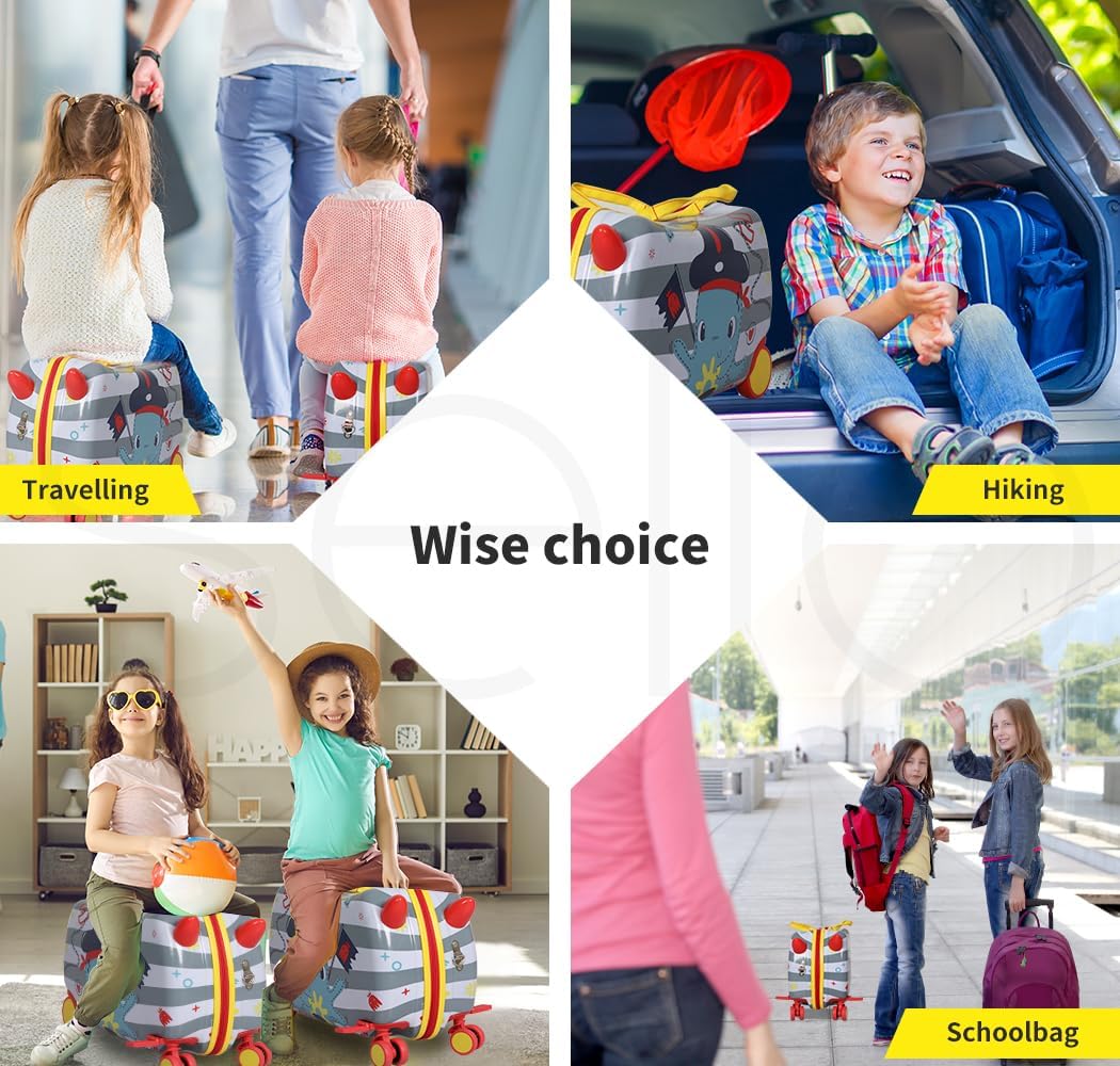 Gyermek 2 az 1-ben Roller Bőrönd 360°-os Kerekekkel