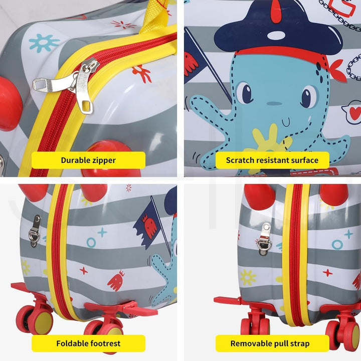 Gyermek 2 az 1-ben Roller Bőrönd 360°-os Kerekekkel