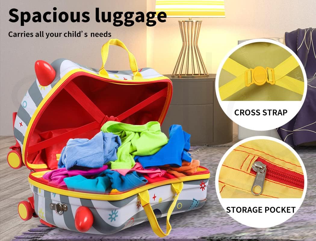 Gyermek 2 az 1-ben Roller Bőrönd 360°-os Kerekekkel