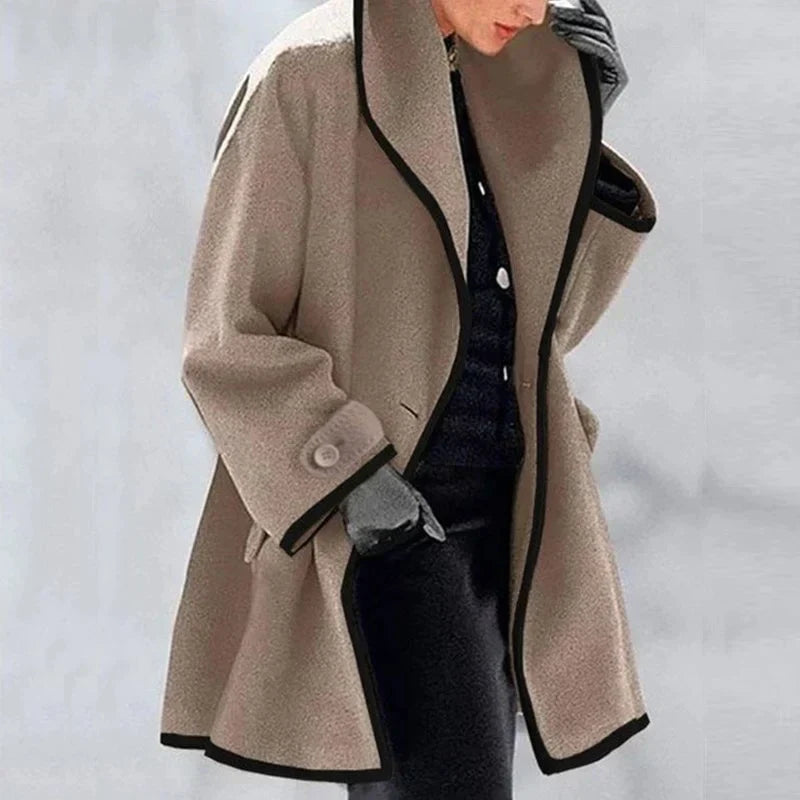 Meleg téli gyapjú női trench coat - Emma