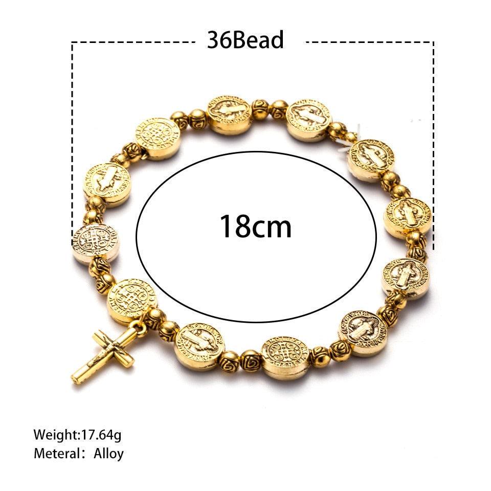 Arany és Ezüst Színű Kereszt Karkötő - Solana