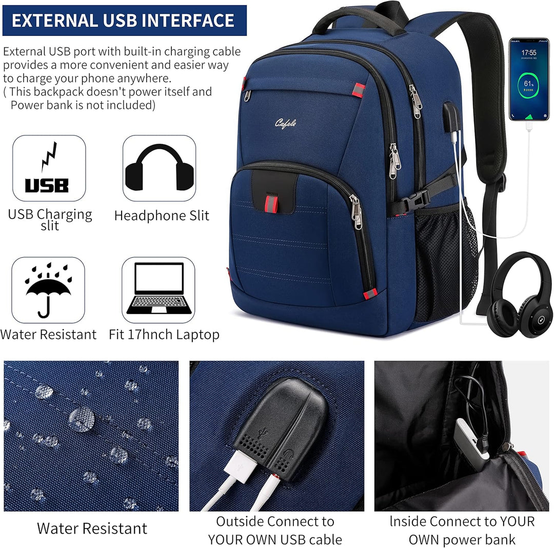 Vízálló laptop hátizsák USB porttal és lopásgátló dizájnnal – TechPro (1+1 INGYEN! Korlátozott promóció)