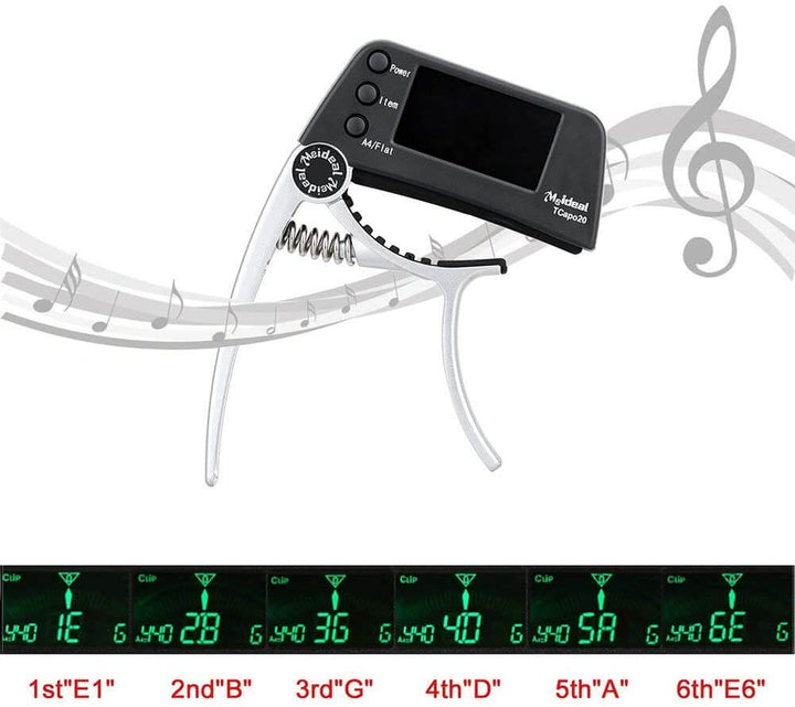 2 az 1-ben Gitár Capo & Tuner – TuneGrip