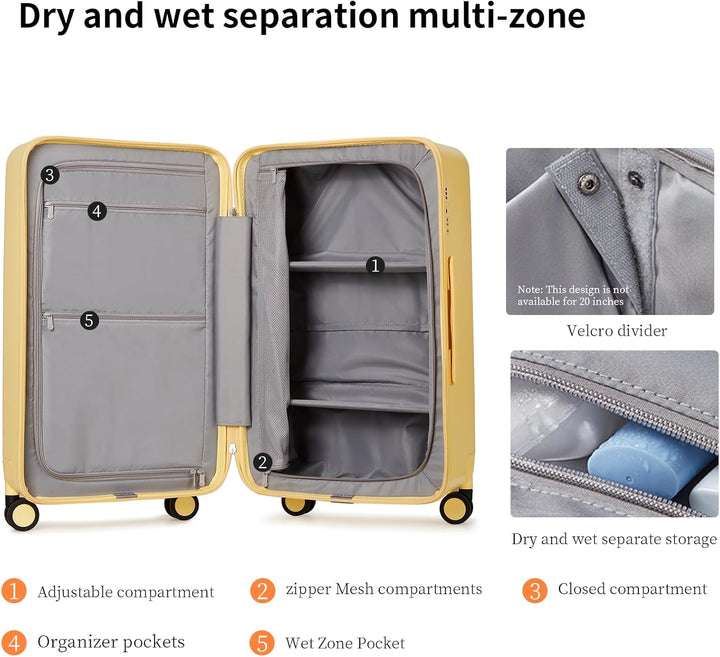 Nagy kemény héjú ellenőrzött bőrönd 8 forgókerékkel