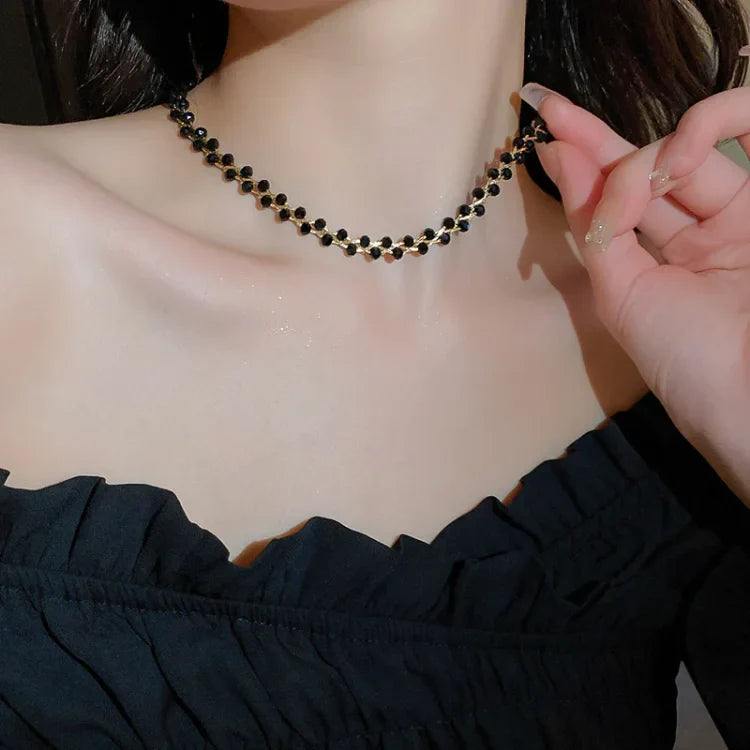 Dupla Kristályok és Gyöngyök Nyaklánc - Amira