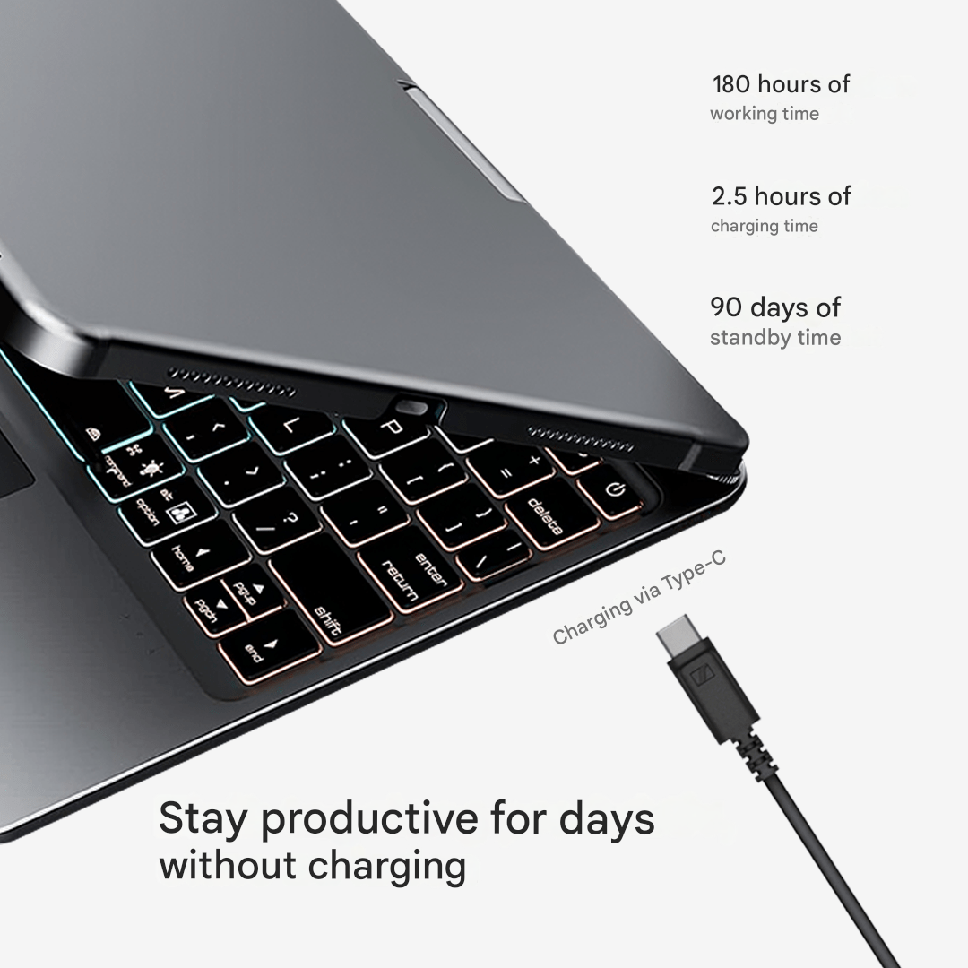 Vezeték nélküli 360°-ban forgatható billentyűzet - KeySpin borító