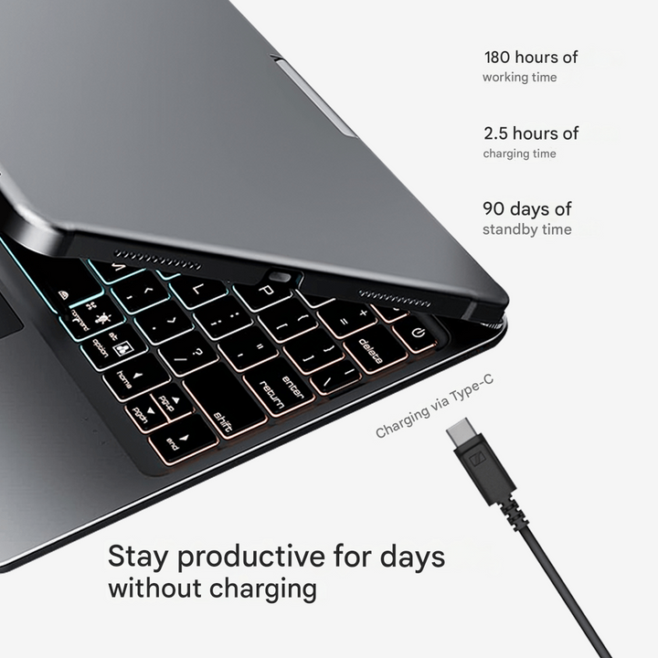 Vezeték nélküli 360°-ban forgatható billentyűzet - KeySpin borító