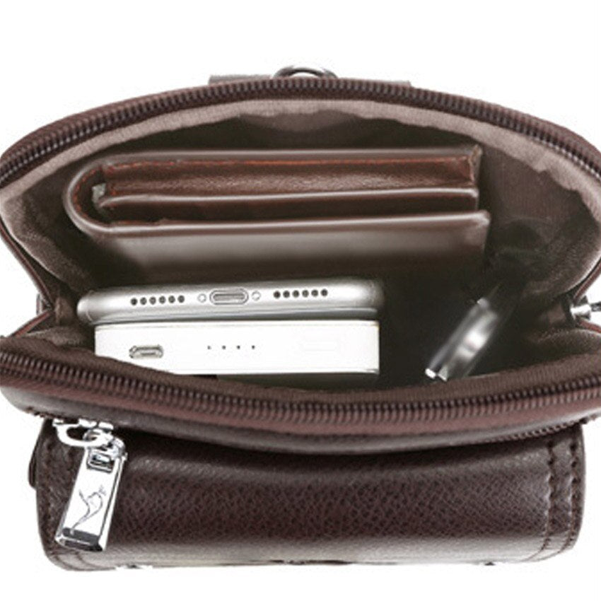 Kompakt PU bőr keresztpántos táska férfiaknak állítható pánttal