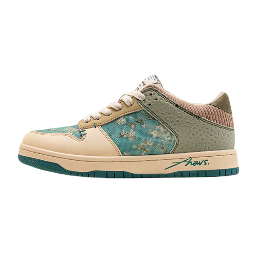 Stílusos unisex művész sneakers mandulavirág mintával – Arta