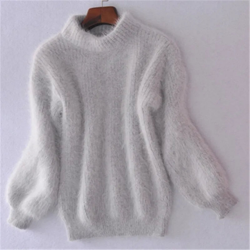 Casual Angora Kötött Női Pulóver - Livia