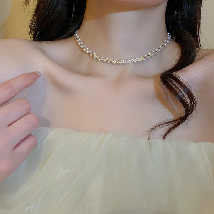 Dupla Kristályok és Gyöngyök Nyaklánc - Amira