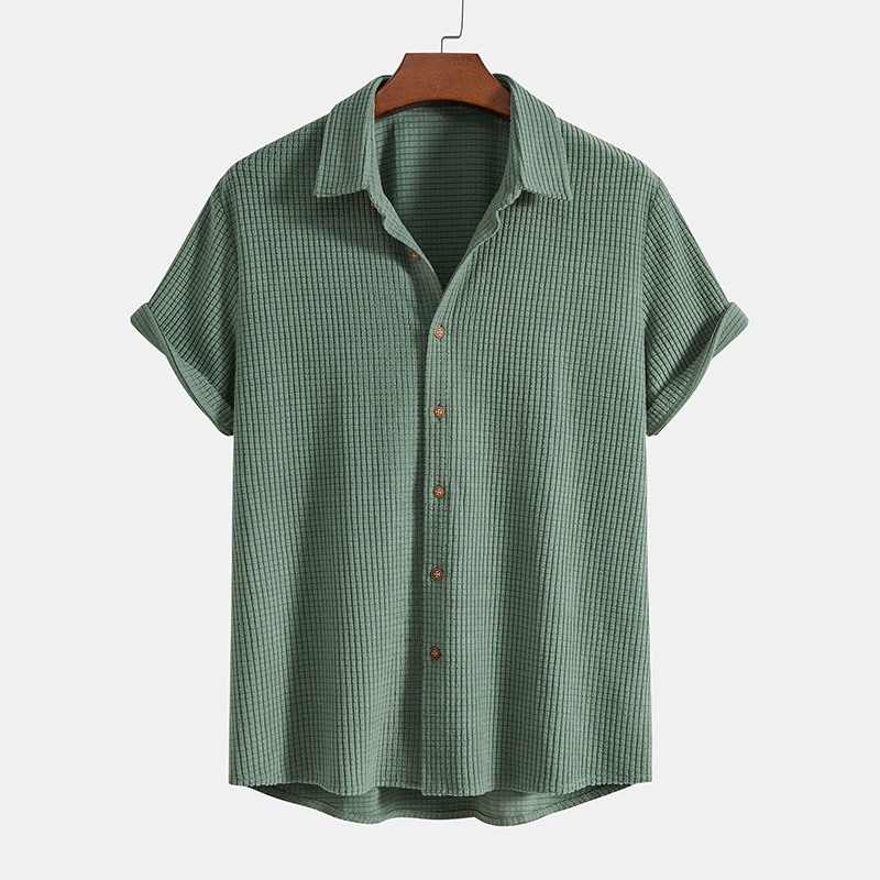 Nyári Férfi Pihenőszett Waffle Mintával – Lenn